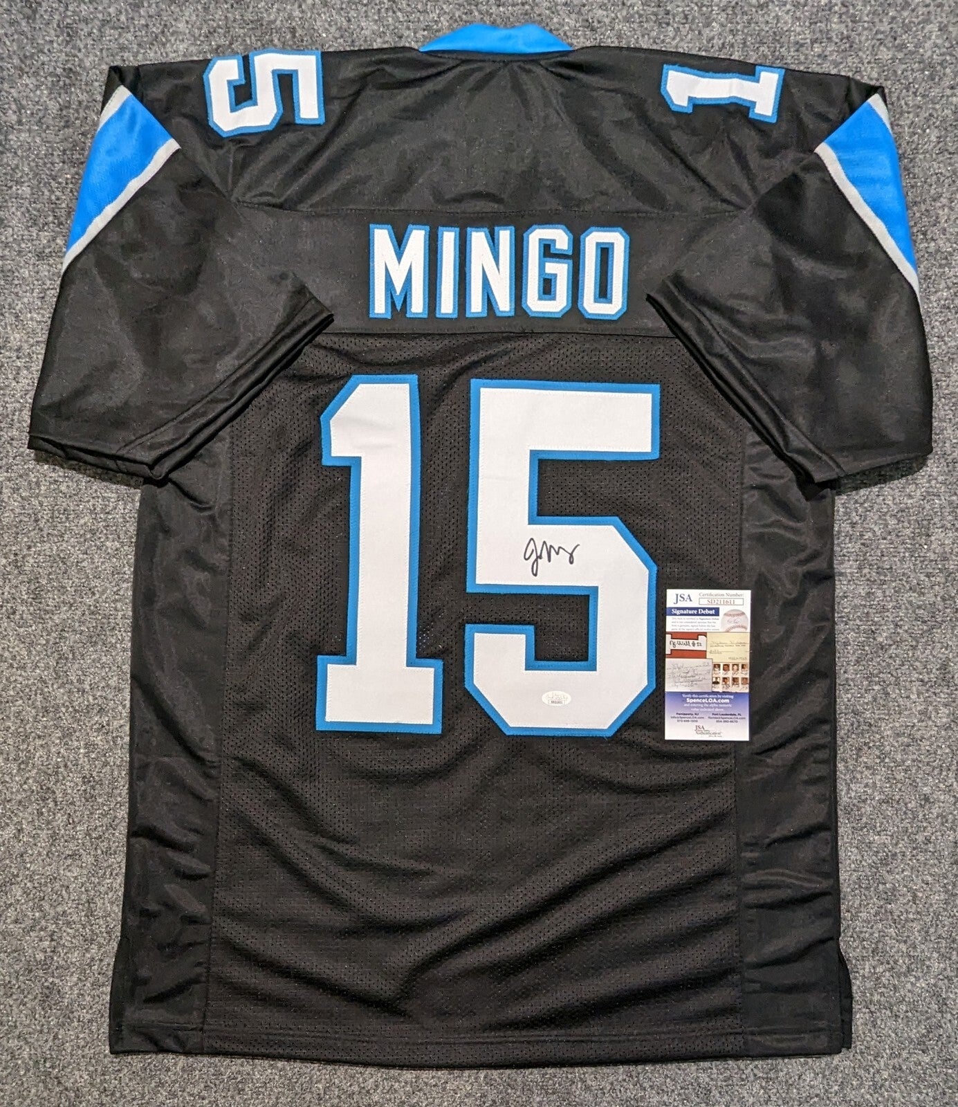 Carolina Panthers Jonathan Mingo Autographed Signed Jersey Jsa  Coa