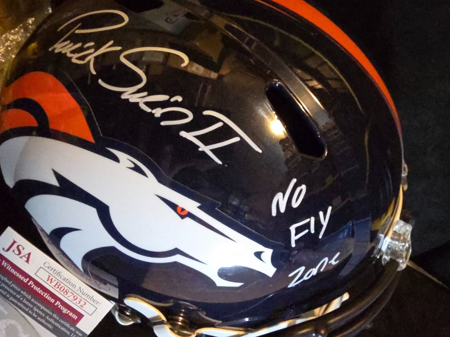 Denver Broncos Pat Surtain Ii Signed Insc Speed Replica Full Size Helmet Jsa