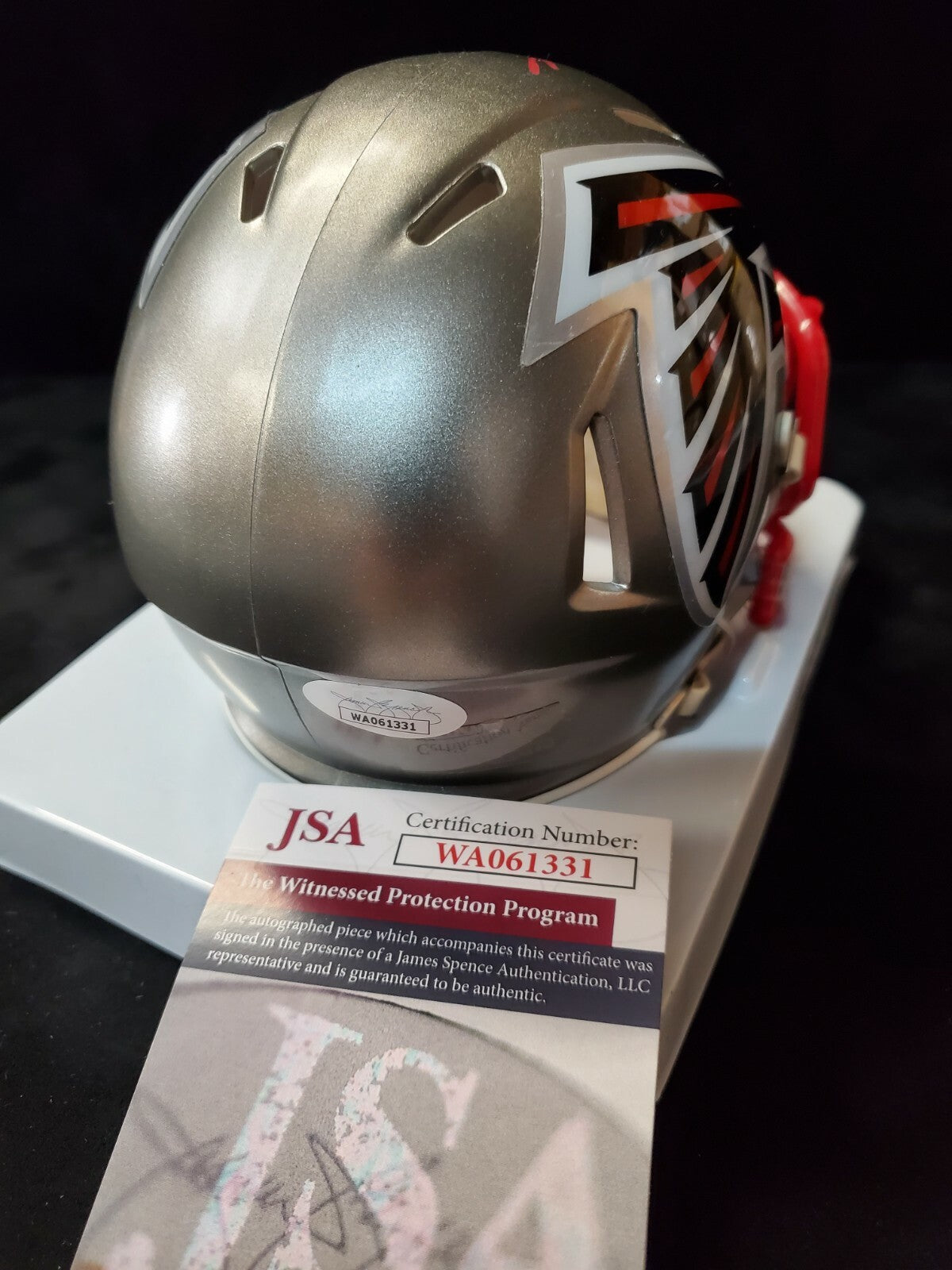 Atlanta Falcons Michael Vick Autographed Signed Flash Mini Helmet Jsa Coa