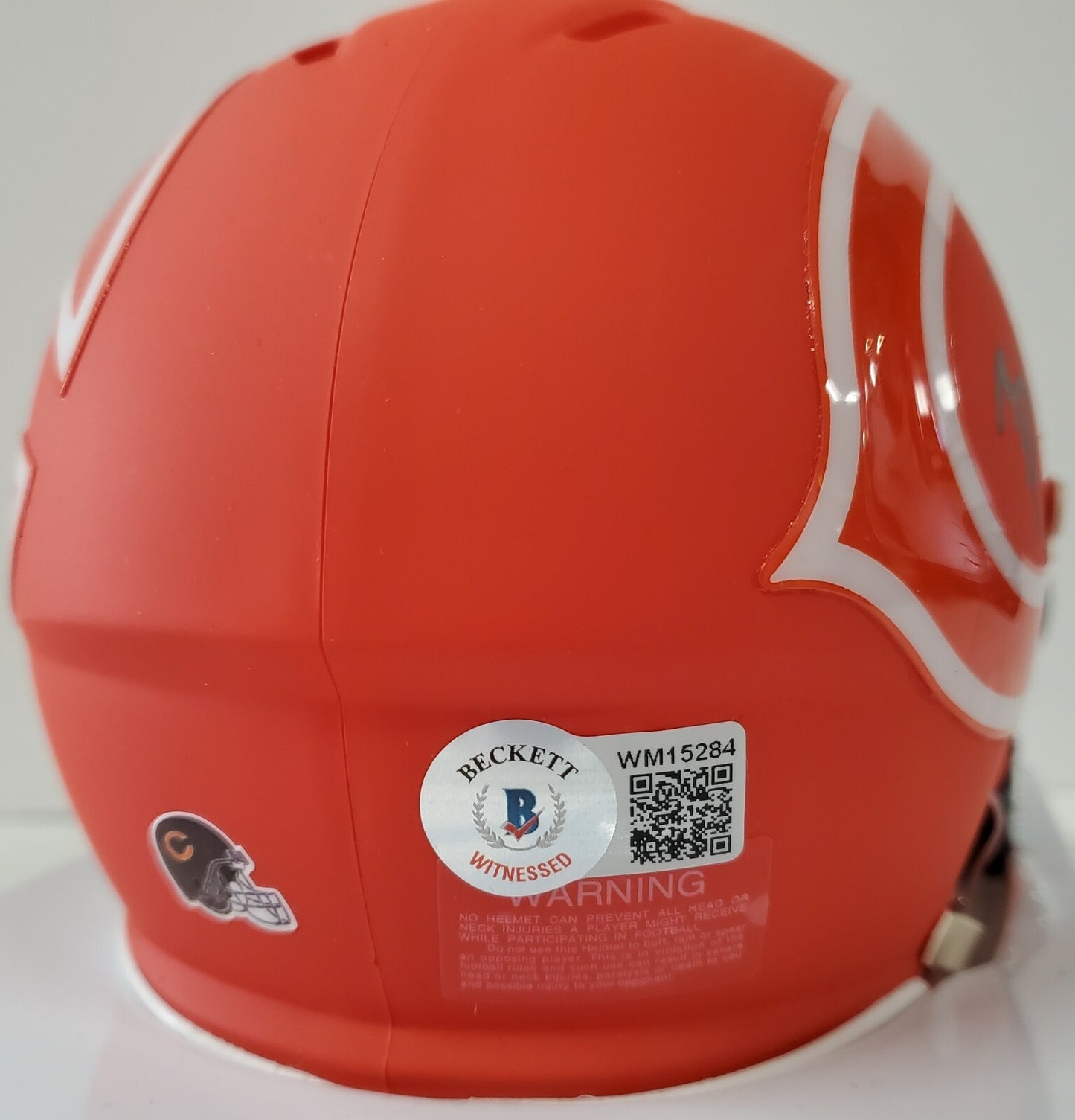 Brian Urlacher Signed Chicago Bears Lunar Amp Alt Mini Helmet Beckett Coa