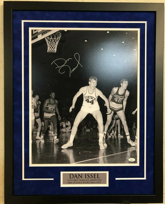 Dan Issel Framed Signed Kentucky Wildcats 16X20 Photo Jsa Coa