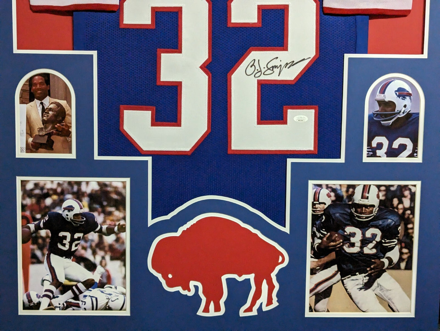 Framed Buffalo Bills Oj Simpson Autographed Signed Jersey Jsa Coa