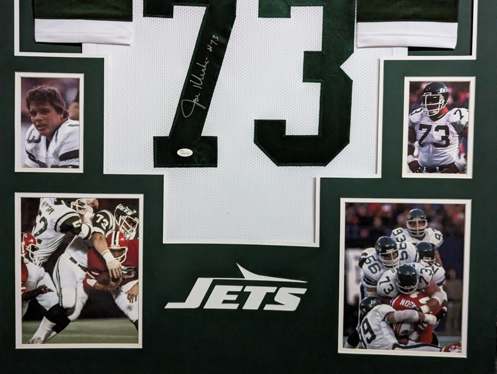 MVP Authentics Framed New York Jets Joe Klecko Autographed Signed Jersey Jsa Coa 720 sports jersey framing , jersey framing