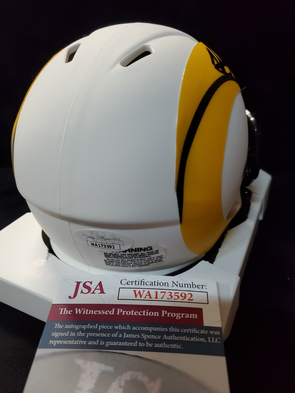 Los Angeles Rams Nick Scott Autographed Lunar Mini Helmet Jsa Coa