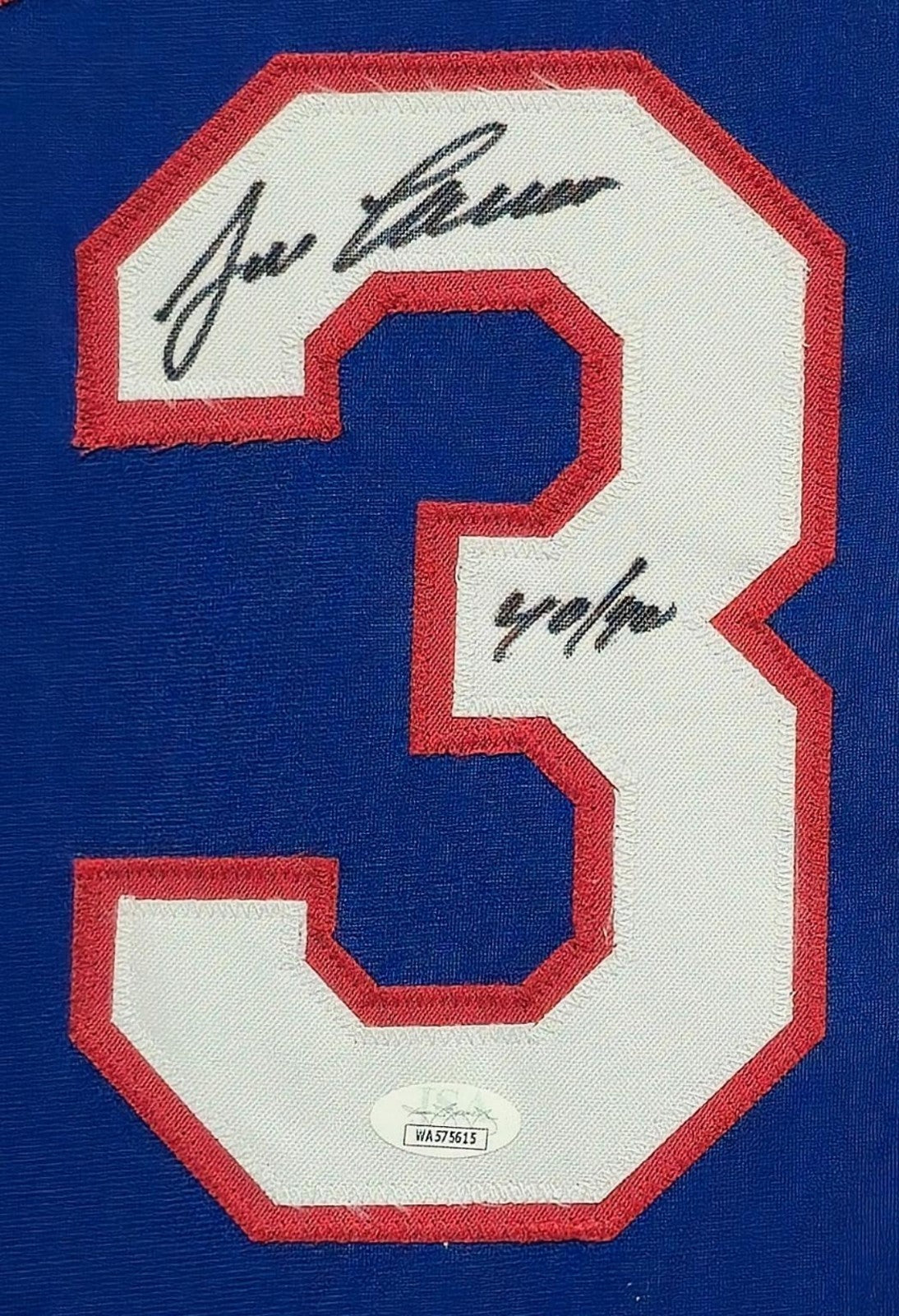 Framed Texas Rangers Jose Canseco Autographed Inscribed Jersey Jsa Coa