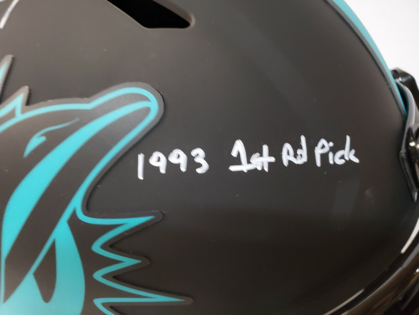 Miami Dolphins Oj Mcduffie Signed Insc Full Size Eclipse Replica Helmet Jsa Coa