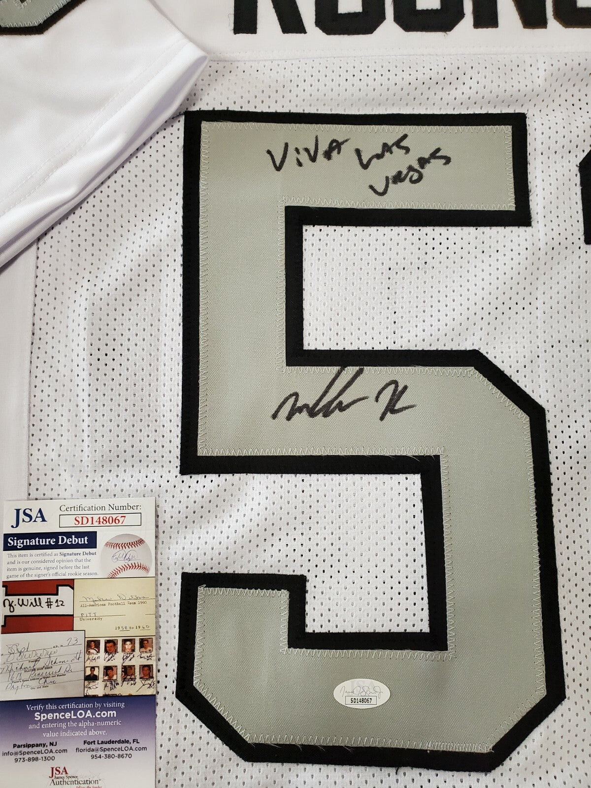 Las Vegas Raiders Malcolm Koonce Autographed Inscribed Jersey Jsa Coa