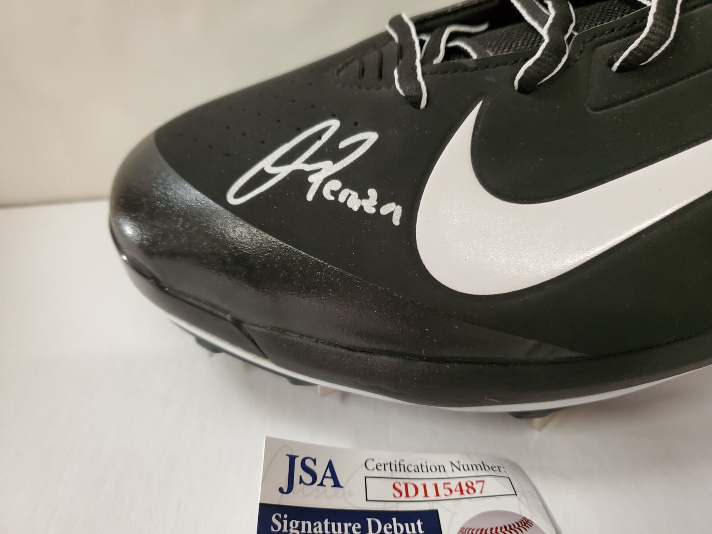 Oswald Peraza Autographed Signed Cleat Jsa Coa