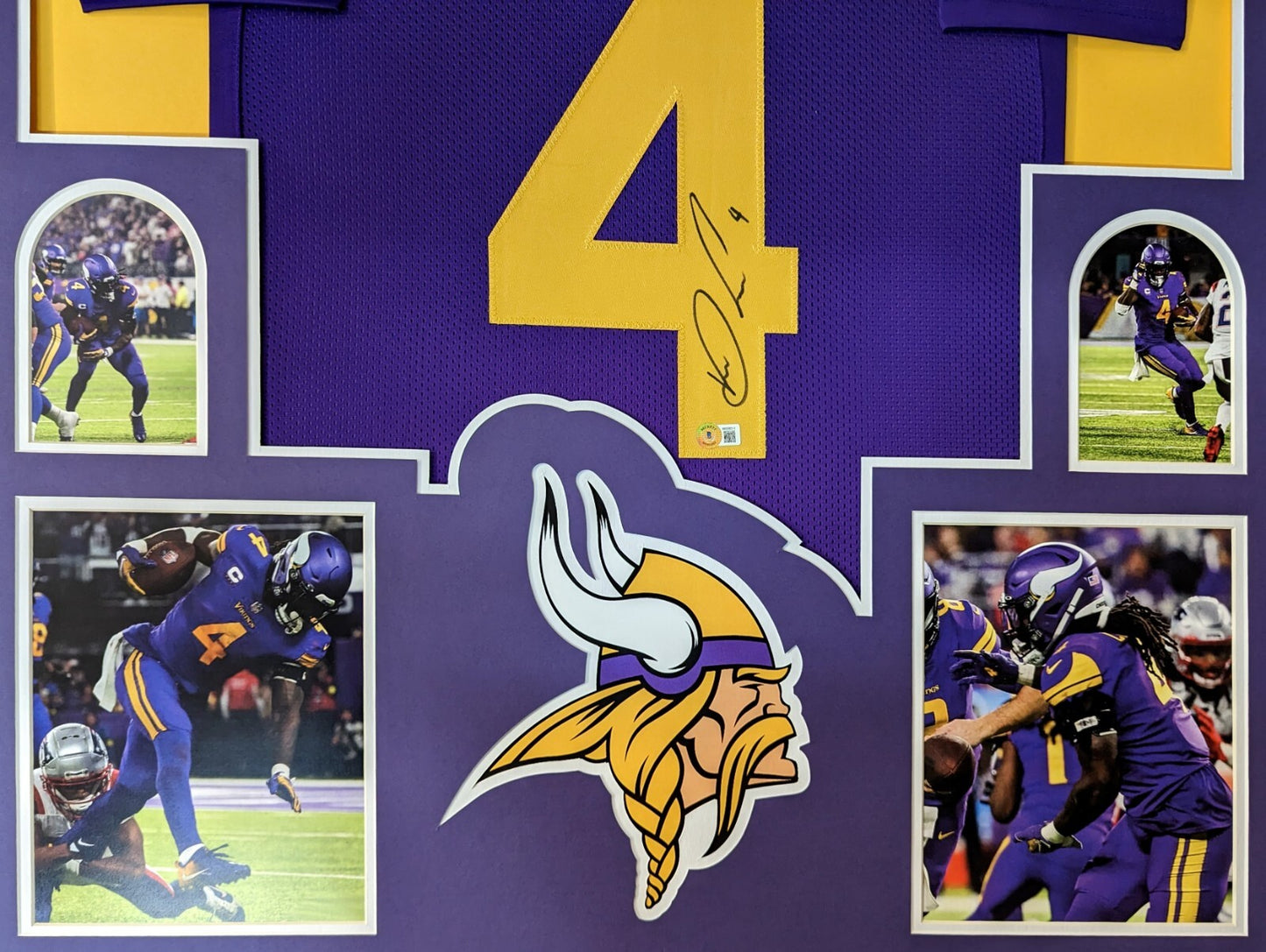 Framed Minnesota Vikings Dalvin Cook Autographed Signed Jersey Beckett Holo