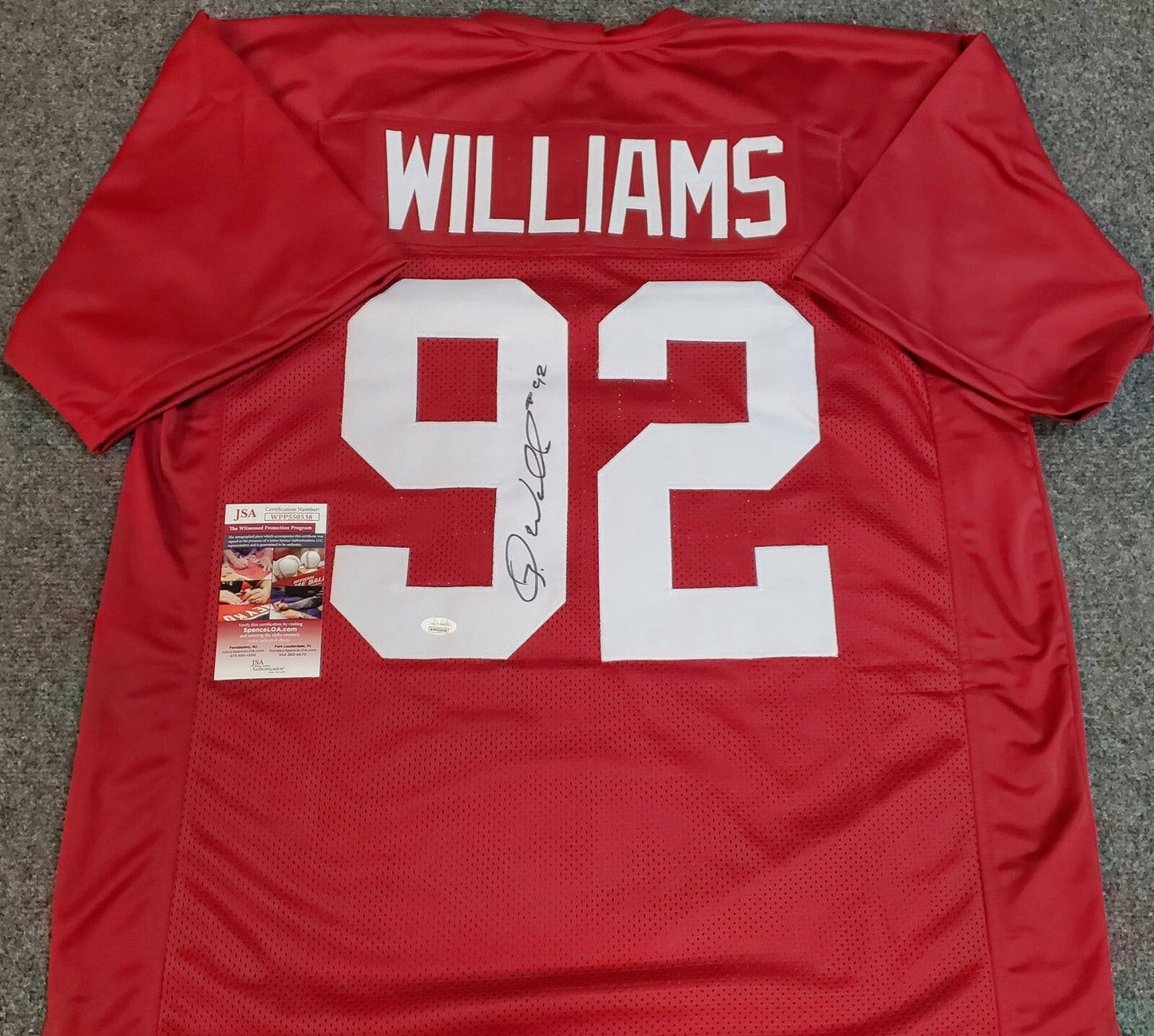 Alabama Crimson Tide Quinnen Williams Autographed Signed Jersey Jsa Coa