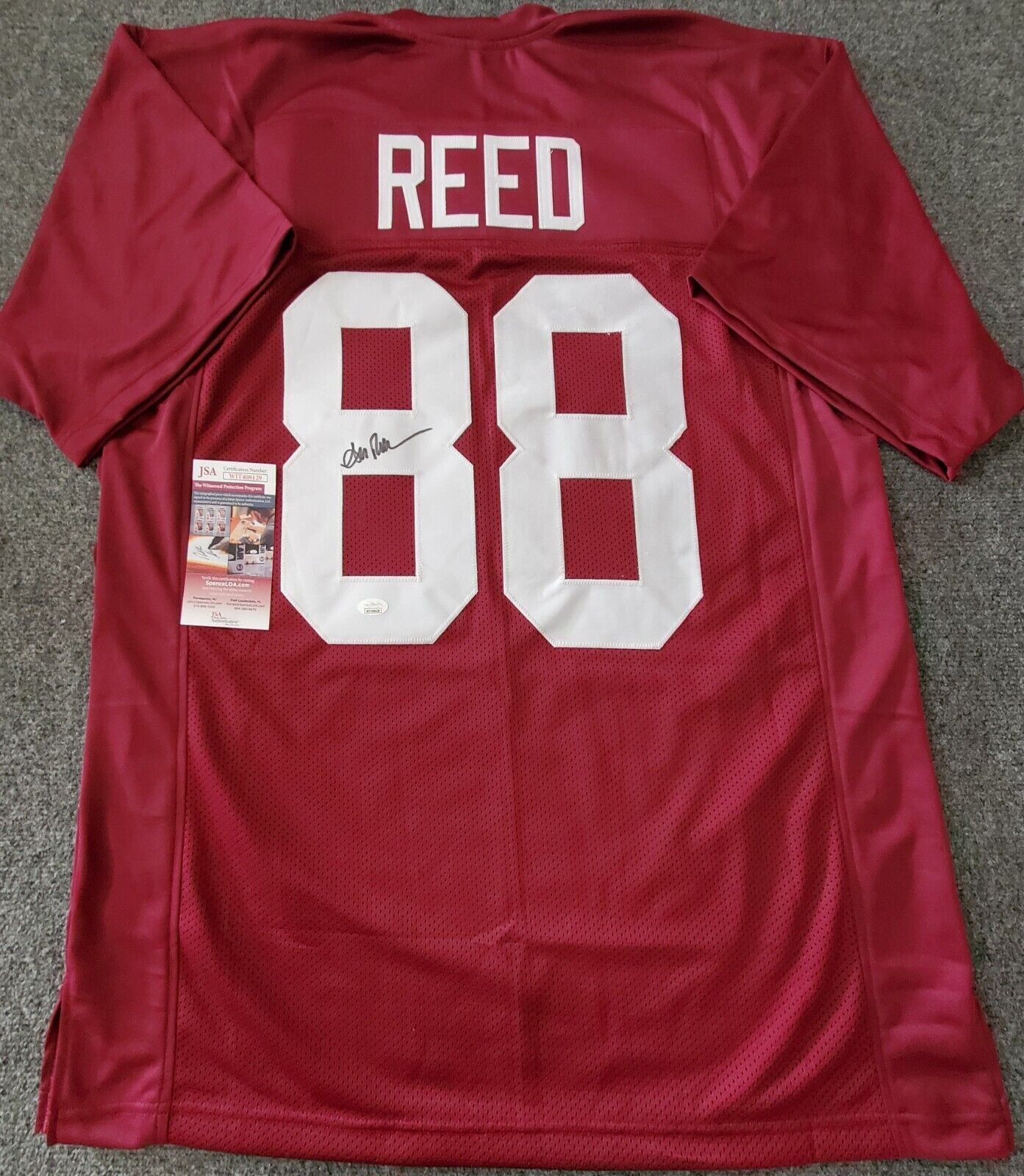 MVP Authentics Kutztown Golden Bears Andre Reed Autographed Signed Jersey Jsa Coa 89.10 sports jersey framing , jersey framing