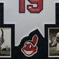 Suede Framed Cleveland Indians Bob Feller Autographed Inscribed Jersey Jsa Coa