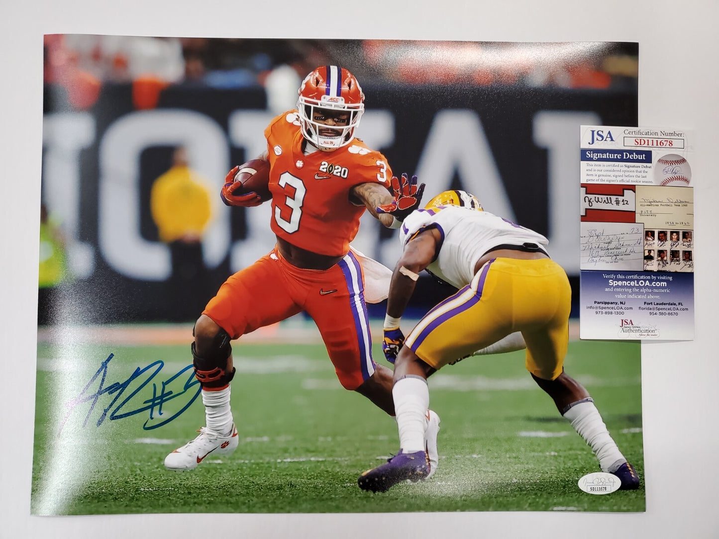 Clemson Tigers Amari Rodgers Autographed Signed 11X14 Photo Jsa  Coa