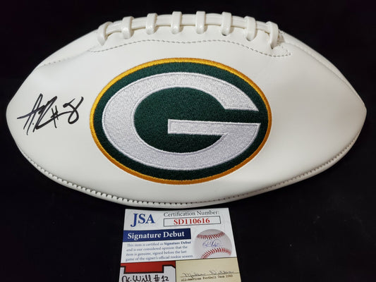 Green Bay Packers Amari Rodgers Autographed Signed Logo Football Jsa Coa