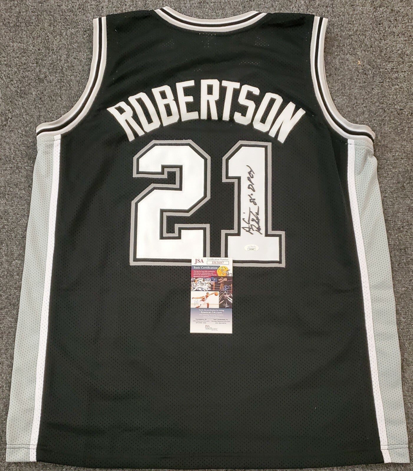 San Antonio Spurs Alvin Robertson Autographed Signed Jersey Jsa Coa