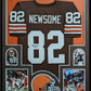 Framed Cleveland Browns Ozzie Newsome Autographed Inscribed Jersey Jsa Coa