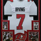 Suede Framed Tampa Bay Buccaneers Bucky Irving Autographed Jersey Beckett Holo