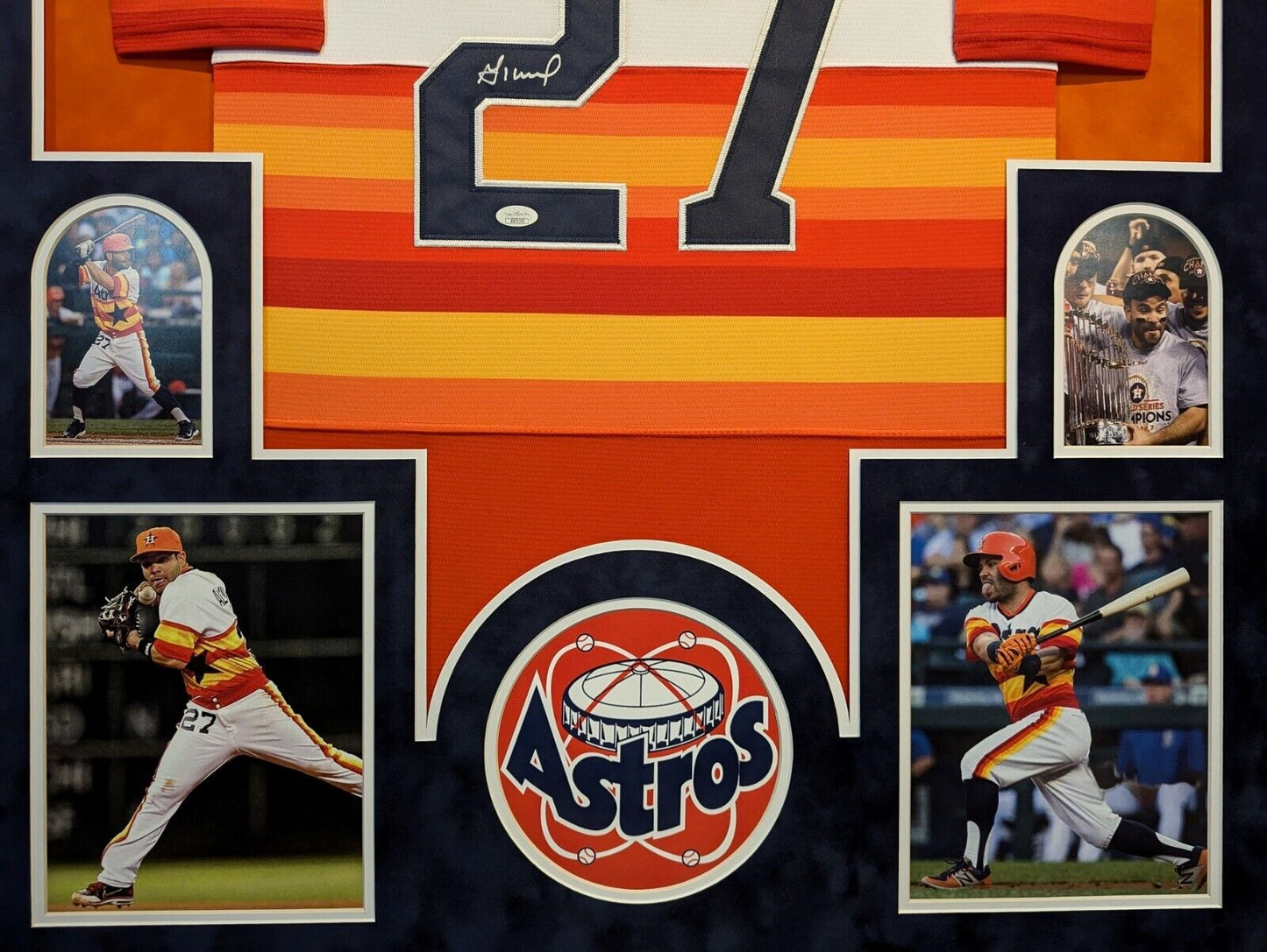 Framed In Suede Houston Astros Jose Altuve Autographed Signed Jersey Jsa Coa