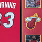 Framed Alonzo Mourning Signed Autographed Miami Heat Jersey Jsa Coa