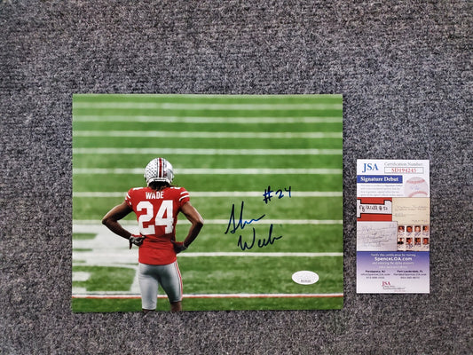 Ohio State Buckeyes Shaun Wade Autographed 8X10 Photo Jsa Coa