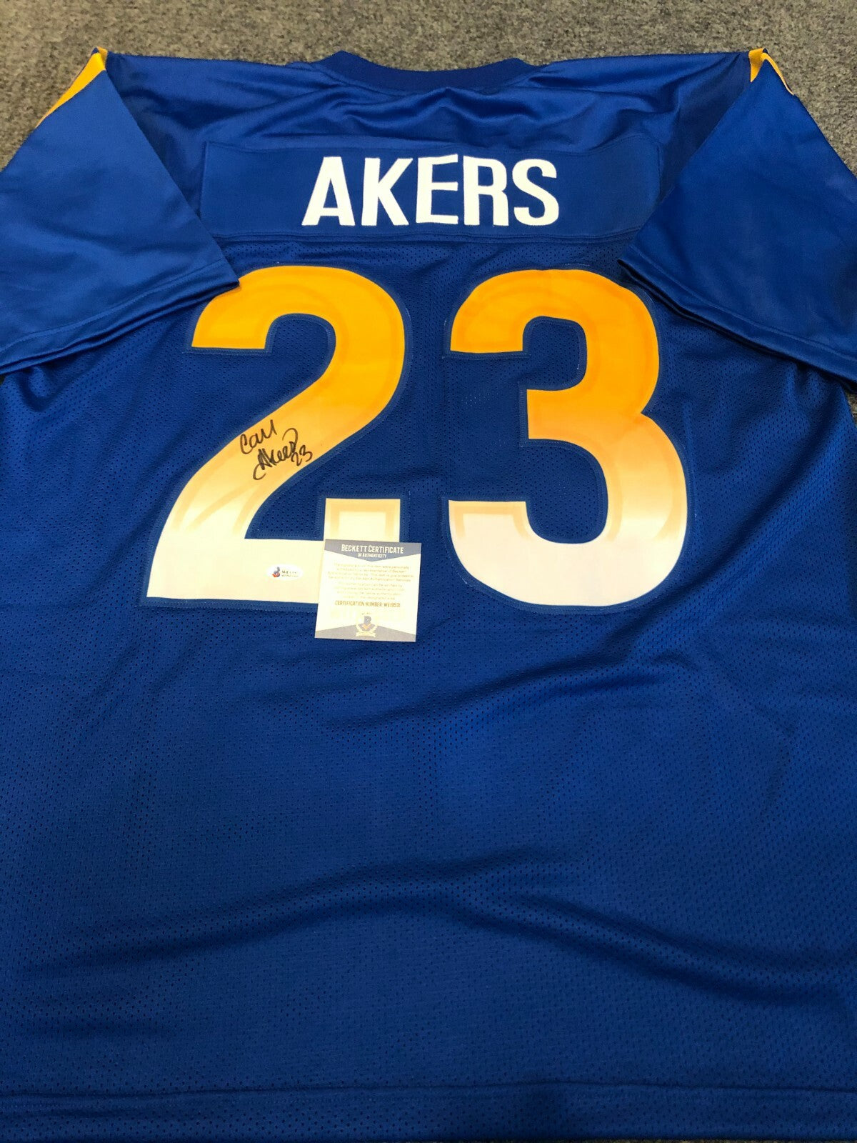 Los Angeles Rams Cam Akers Autographed Signed Jersey Beckett Coa