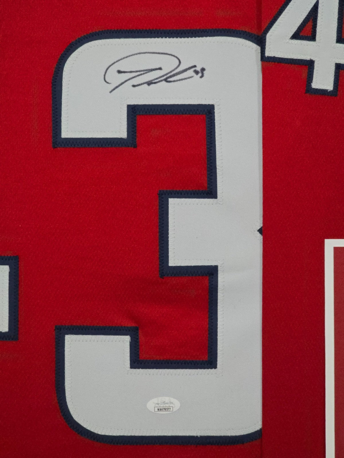 Framed Tom Wilson Washington Capitals Autographed Signed Jersey Jsa Coa
