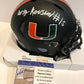 Greg Rousseau Autographed Signed Miami Hurricanes Mini Helmet Jsa Coa