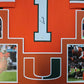 Framed Miami Hurricanes Cam Ward Autographed Signed Jersey Jsa Coa