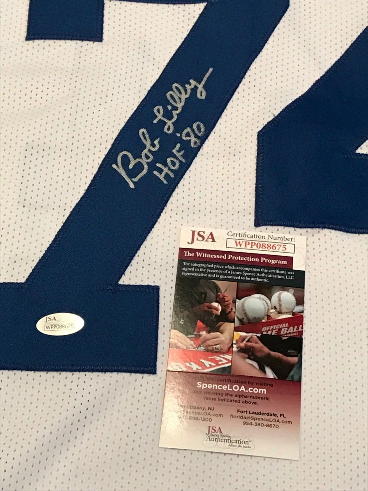 Bob Lilly Autographed Signed Inscribed Dallas Cowboys Jersey Jsa Coa