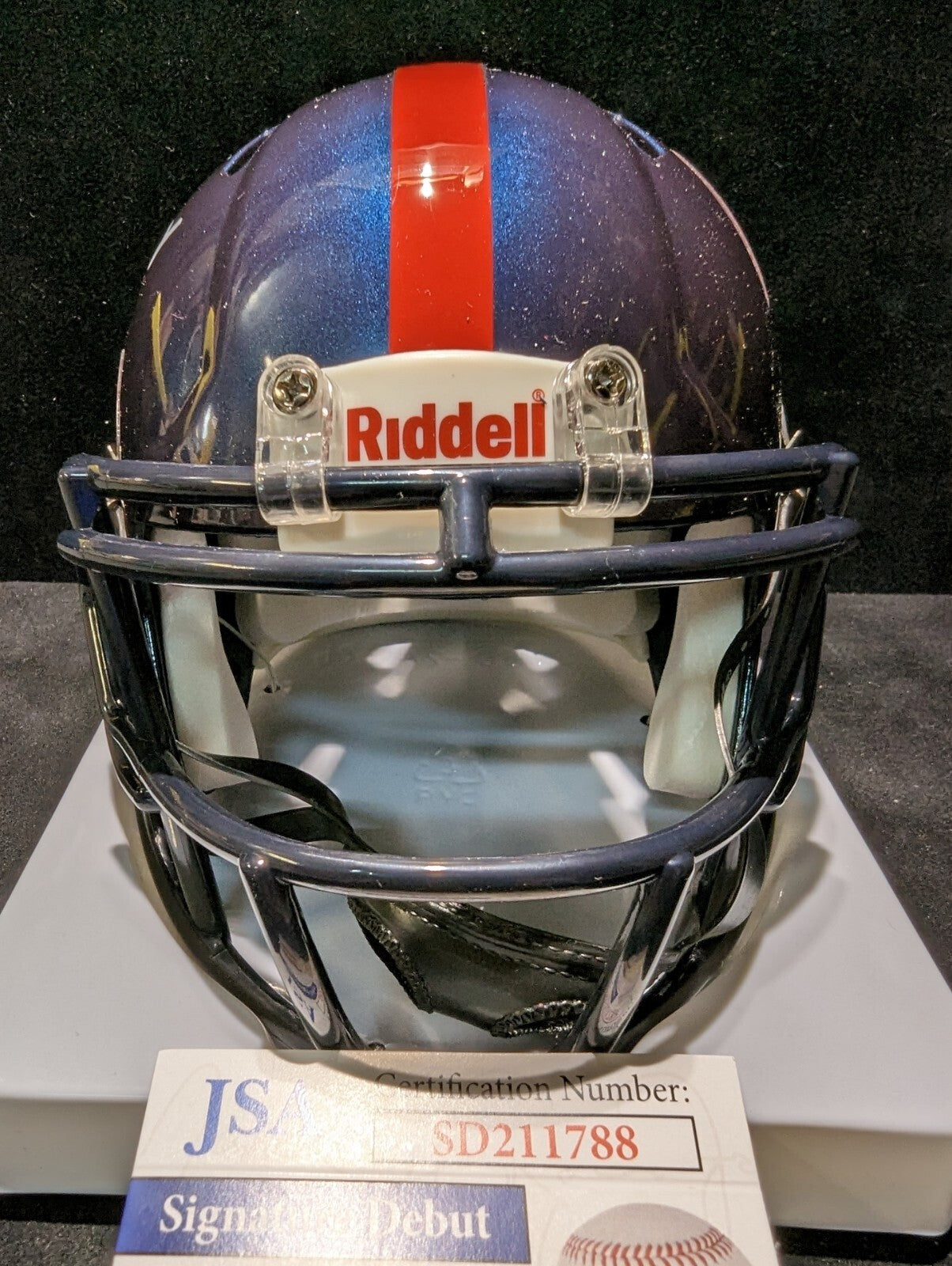 Ole Miss Rebels Jonathan Mingo Signed Speed Mini Helmet Jsa Coa