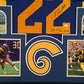 Framed John Cappelletti Autographed Signed Inscribed L.A. Rams Jersey Jsa Coa