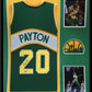 Framed Gary Payton Autographed Signed Seattle Supersonics Jersey Beckett Holo