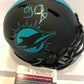 Oj Mcduffie Autographed Signed Miami Dolphins Speed Eclipse Mini Helmet Jsa Coa