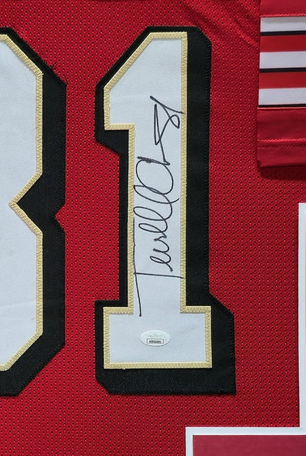 Framed San Francisco 49Ers Terrell Owens Autographed Signed Jersey Jsa Coa