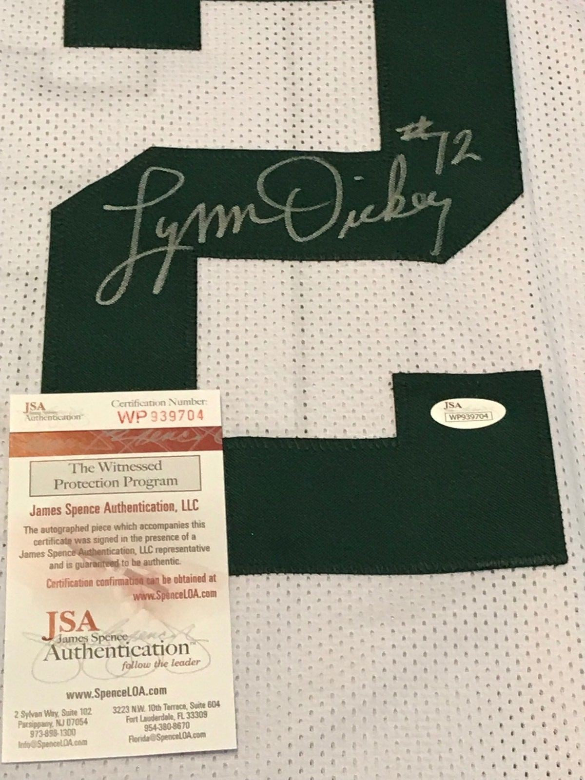Lynn Dickey Autographed Signed G.B. Packers Jersey Jsa  Coa