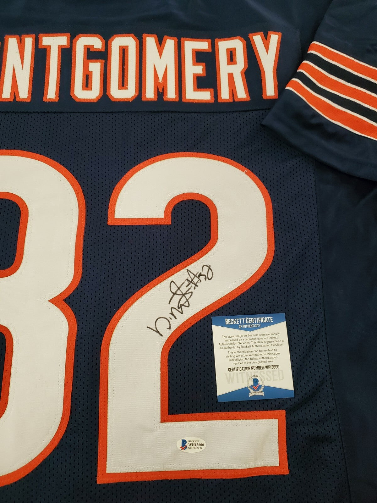Chicago Bears David Montgomery Autographed Signed Jersey Beckett Coa