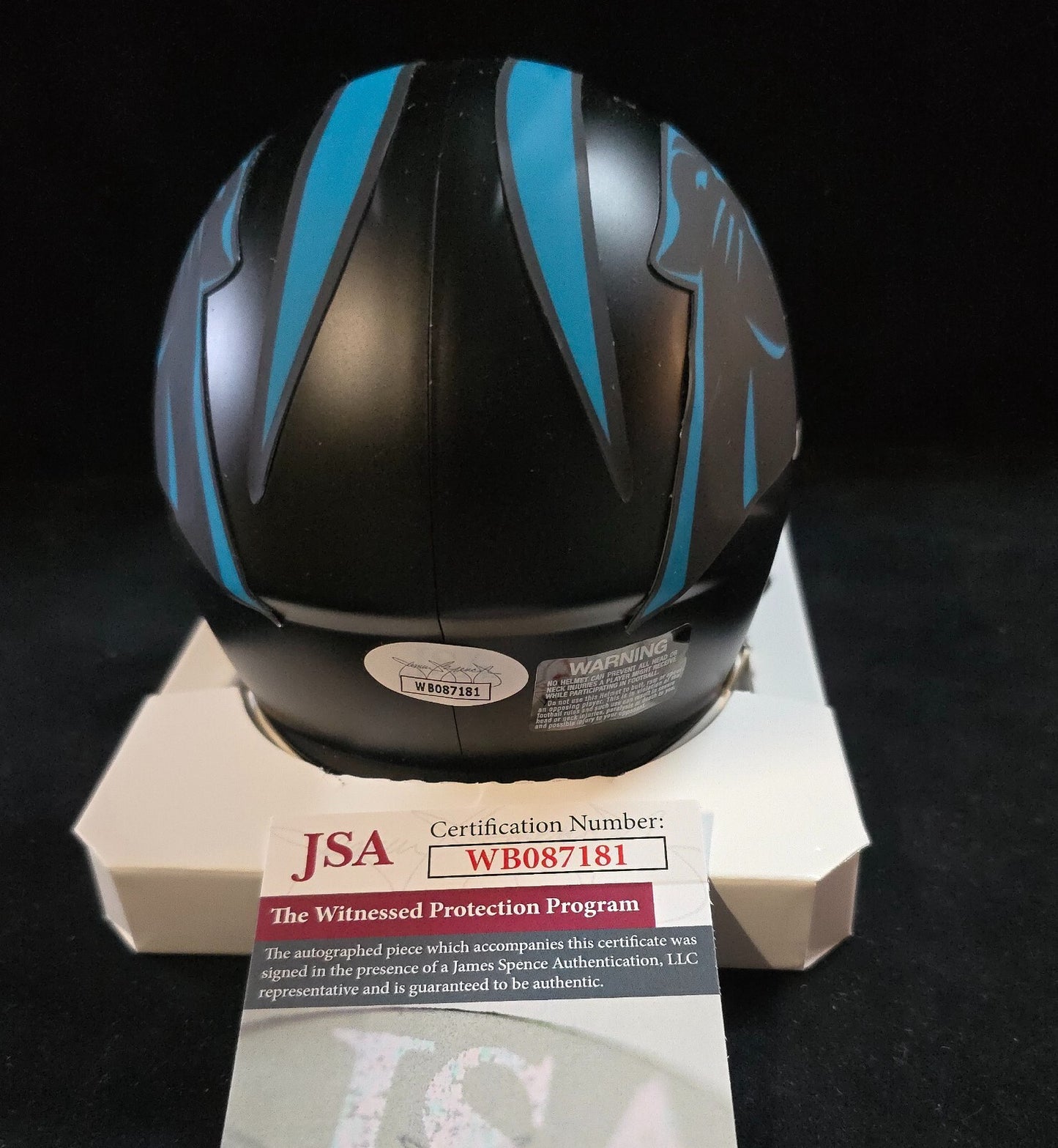 Carolina Panthers Brian Burns Signed Eclipse Mini Helmet Jsa Coa