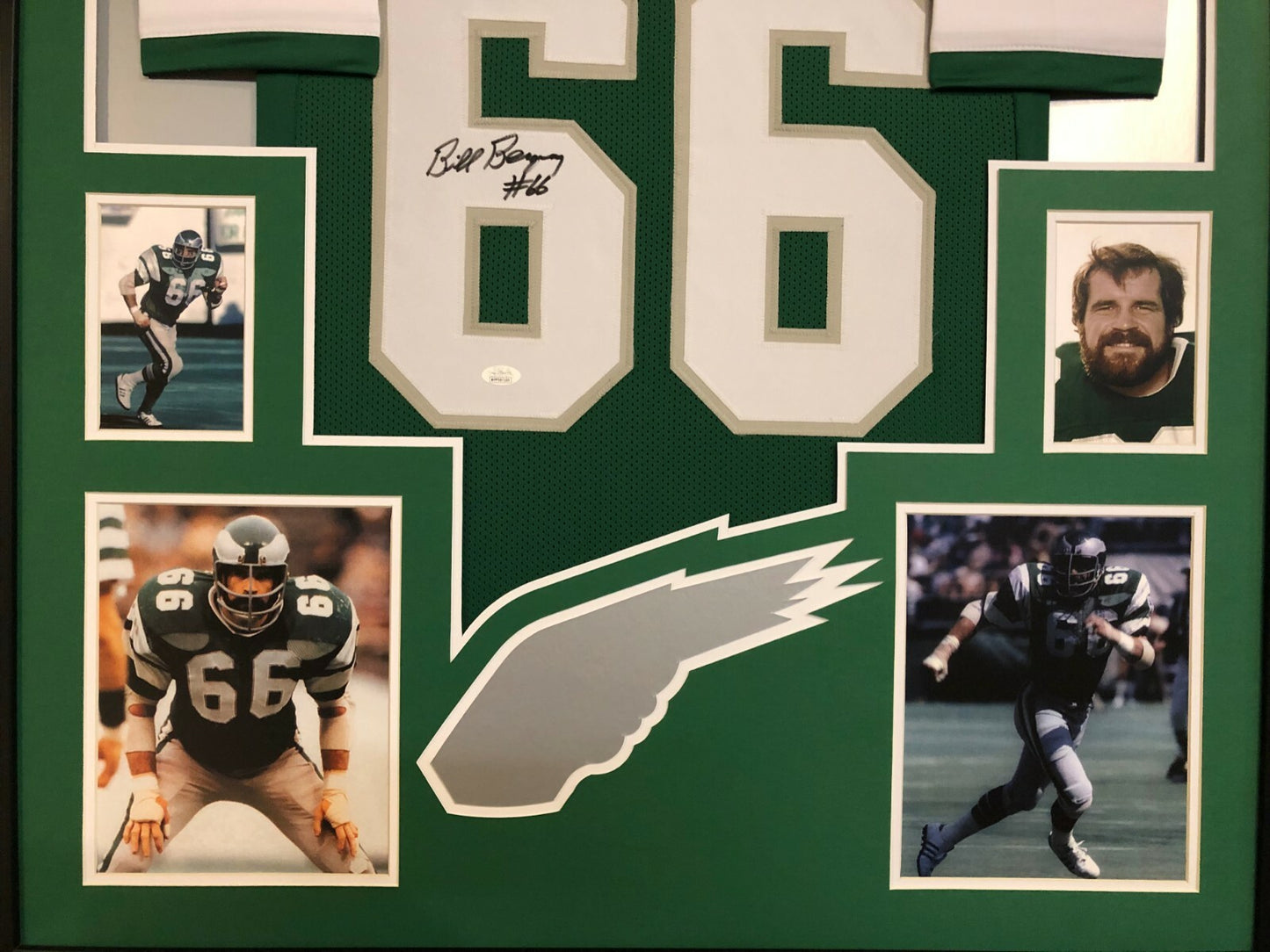 Framed Philadelphia Eagles Bill Bergey Autographed Signed Jersey Jsa Coa