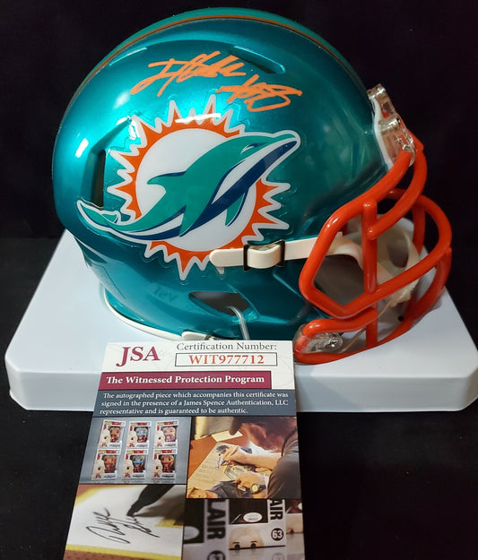 Miami Dolphins Jevon Holland Autographed Signed Flash Mini Helmet Jsa Coa