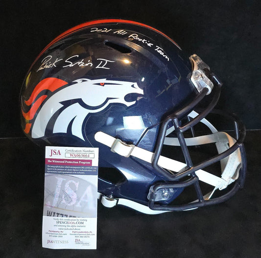 Denver Broncos Pat Surtain Ii Signed Insc Speed Replica Full Size Helmet Jsa