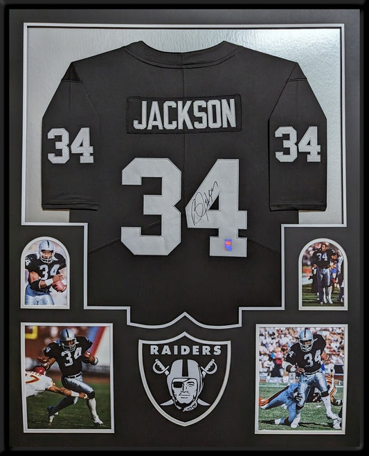 Framed Oakland Raiders Bo Jackson Autographed Signed Jersey Bo Jackson Holo