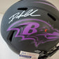 Baltimore Ravens Odafe Oweh Signed Full Size Eclipse Replica Helmet Jsa Coa
