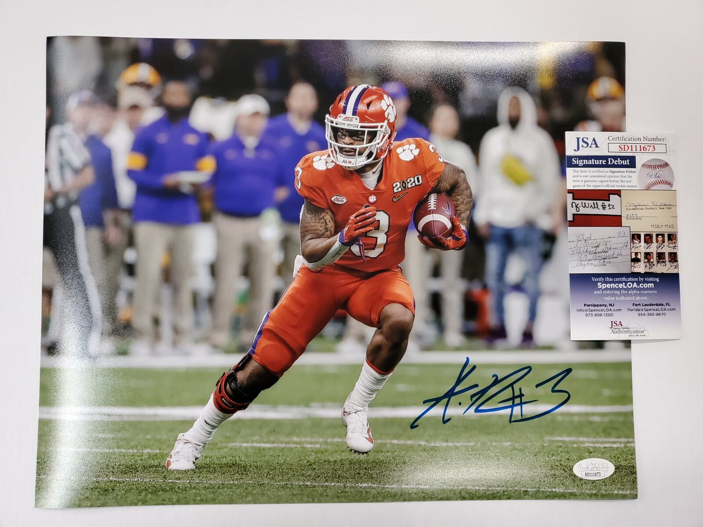 Clemson Tigers Amari Rodgers Autographed Signed 11X14 Photo Jsa  Coa
