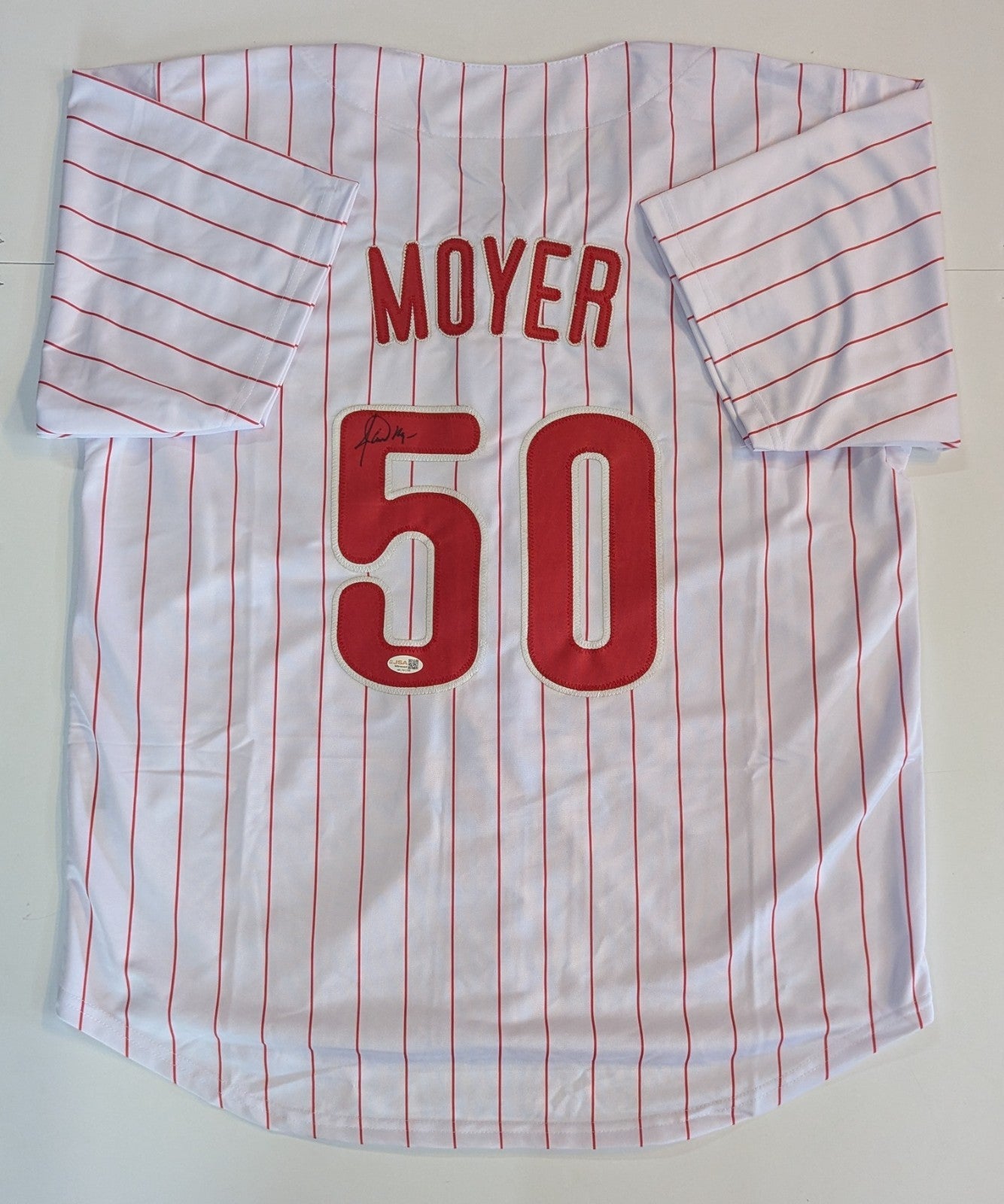 Philadelphia Phillies Jamie Moyer Autographed Signed Custom Jersey Jsa Coa