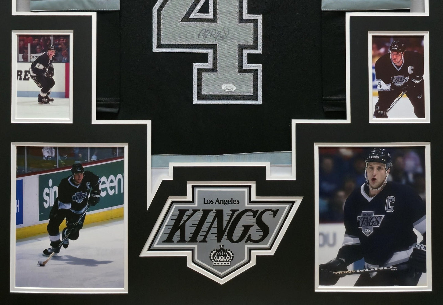 Framed L.A. Kings Rob Blake Autographed Signed Jersey Jsa Coa
