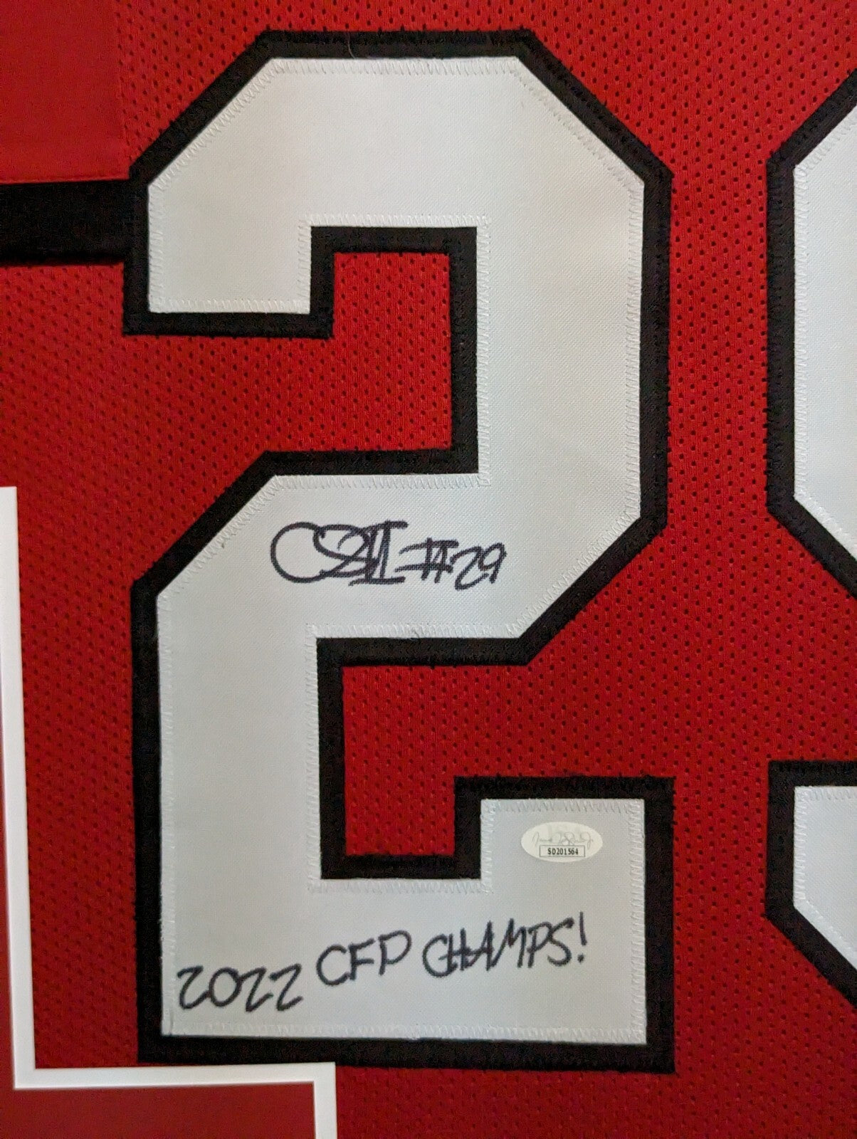 Framed Georgia Bulldogs Chris Smith Autographed Signed Inscribed Jersey Jsa Coa