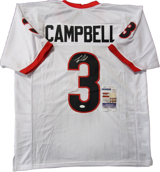 Georgia Bulldogs Tyson Campbell Autographed Signed Jersey Jsa Coa