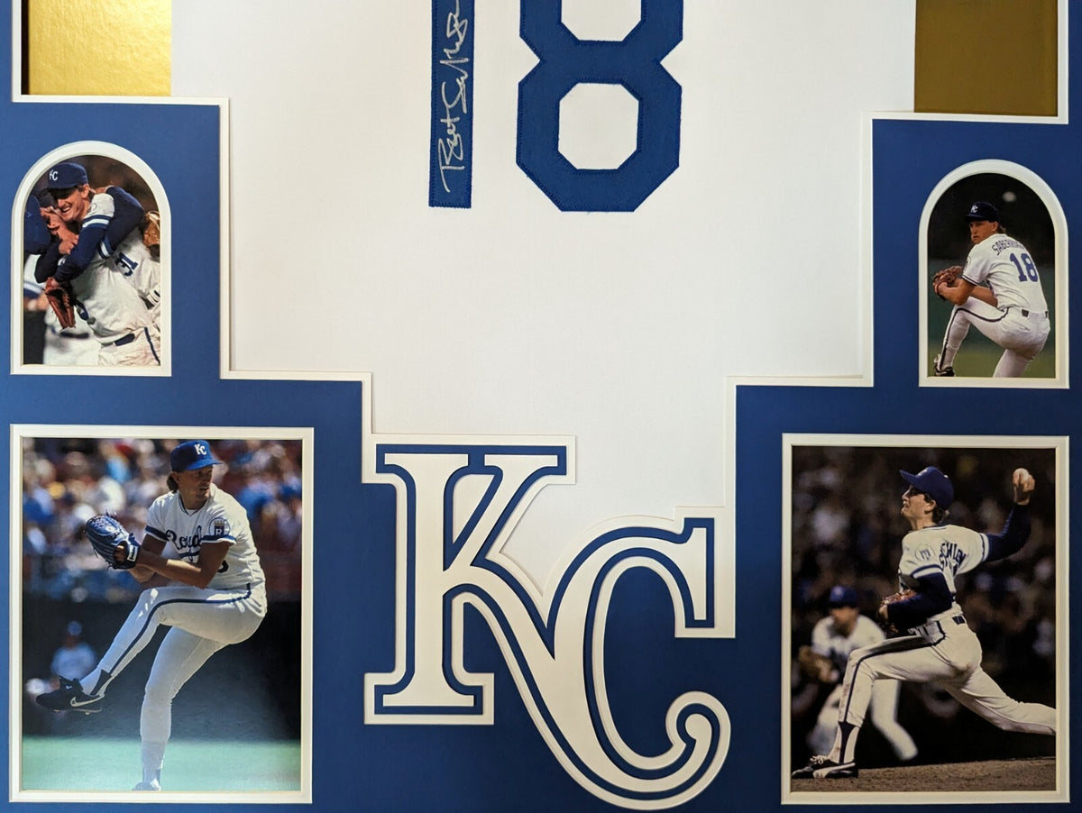 Framed Kansas City Royals Bret Saberhagen Autographed Signed Jersey Jsa Coa