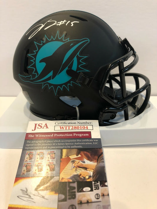 Lynn Bowden Autographed Signed Miami Dolphins Eclipse Mini Helmet Jsa Coa