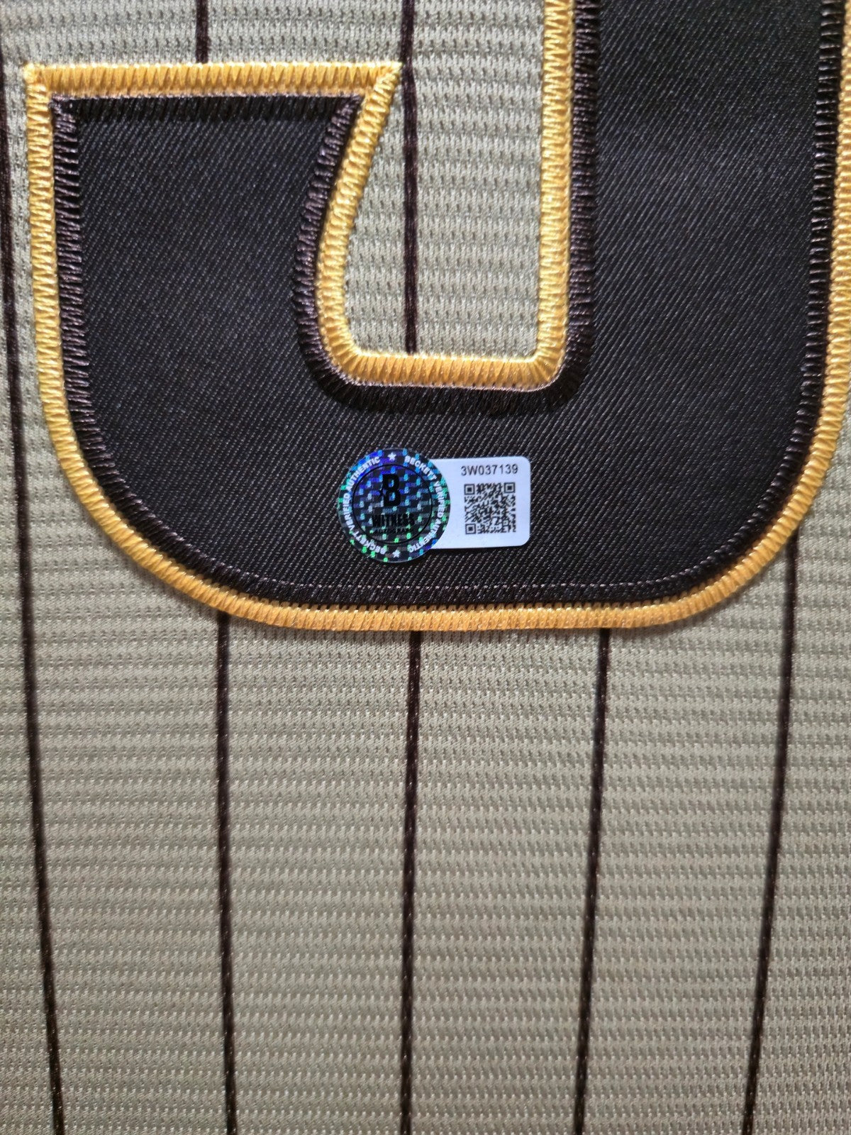 Framed San Diego Padres Jackson Merrill Autographed Signed Jersey Beckett Holo